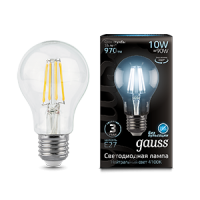 Gauss Лампа Filament А60 10W 970lm 4100К Е27 LED 102802210 фото