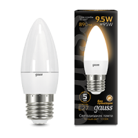 Gauss Лампа Свеча 9.5W 890lm 3000К E27 LED 103102110 фото