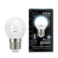 Gauss Лампа Шар 9.5W 950lm 4100K E27 LED 105102210 фото