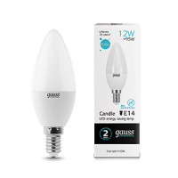 Gauss Лампа Elementary Свеча 12W 920lm 4100K Е14 LED 33122 фото
