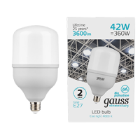 Gauss Лампа Elementary T120 42W 3600lm 4000K E27 LED 63224 фото