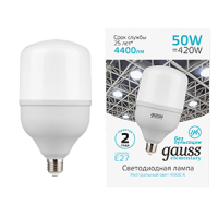 Gauss Лампа Elementary T140 50W 4400lm 4000K E27 LED 63225 фото