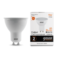 Gauss Лампа Elementary MR16 9W 640lm 3000К GU10 LED 13619 фото