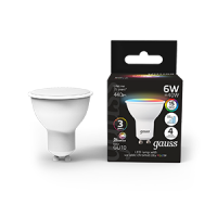 Gauss Лампа MR16 6W GU10 RGBW+димирование LED 101106406 фото