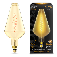 Gauss Лампа Filament Vase 8.5W 660lm 2000К Е27 golden flexible LED 180802105 фото