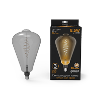 Gauss Лампа Filament ST164 8.5W 165lm 1800К Е27 gray flexible LED 157802005 фото