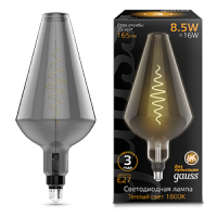 Gauss Лампа Filament Vase 8.5W 165lm 1800К Е27 gray flexible LED 180802005 фото