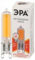 ЭРА Лампочка светодиодная STD LED JCD-6W-GL-827-G9 G9 6Вт капсула теплый белый свет Б0049085 фото