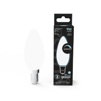 Gauss Лампа Filament Свеча 9W 610lm 4100К Е14 milky диммируемая LED 103201209-D фото