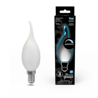Gauss Лампа Filament Свеча на ветру 9W 610lm 4100К Е14 milky диммируемая LED 104201209-D фото