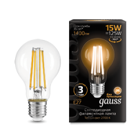 Gauss Лампа Filament А60 15W 1400lm 2700К Е27 LED 102902115 фото