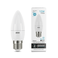 Gauss Лампа Elementary Свеча 12W 950lm 4100K E27 LED 30222 фото