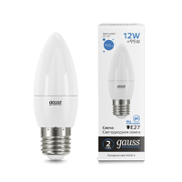 Gauss Лампа Elementary Свеча 12W 950lm 6500K E27 LED 30232 фото