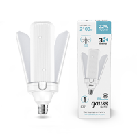 Gauss Лампа Basic 22W 2100lm 4000K E27 Клевер-3 LED 11732222 фото