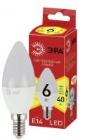ЭРА Лампочка светодиодная RED LINE LED B35-6W-827-E14 R Е14 / E14 6 Вт свеча теплый белый свет Б0052383 фото
