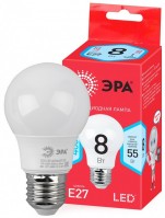 ЭРА Лампочка светодиодная RED LINE LED A55-8W-840-E27 R E27 8Вт нейтральный белый свет Б0052382 фото