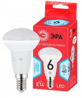 ЭРА Лампочка светодиодная RED LINE LED R50-6W-840-E14 R Е14 / E14 6 Вт рефлектор нейтральный белый свет Б0050700 фото