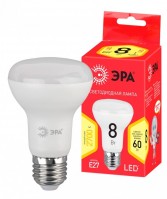 ЭРА Лампочка светодиодная RED LINE LED R63-8W-827-E27 R Е27 / E27 8 Вт рефлектор теплый белый свет Б0050701 фото