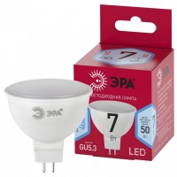ЭРА Лампочка светодиодная RED LINE LED MR16-7W-840-GU5.3 R GU5.3 7 Вт софит нейтральный белый свет Б0050690 фото
