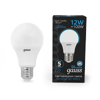 Gauss Лампа A60 12W 1200lm 6500K E27 LED 1/10/50 102502312 фото