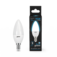 Gauss Лампа Свеча 9.5W 950lm 6500К E14 LED 1/10/100 103101310 фото