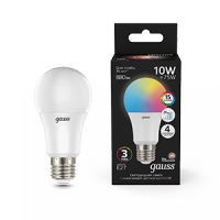 Gauss Лампа A60 10W E27 RGBW димирование LED 1/50 102102410 фото