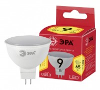 ЭРА Лампочка светодиодная RED LINE LED MR16-9W-827-GU5.3 R 9 Вт софит теплый белый свет Б0054239 фото
