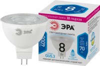 ЭРА Лампочка светодиодная STD LED Lense MR16-8W-840-GU5.3 GU5.3 8Вт линзованная софит нейтральный белый свет Б0054939 фото