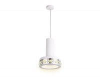 Ambrella Подвесной светодиодный светильник FA9488 WH/CH белый/хром 4200K 18W D200*590 (без ПДУ) FA9488 фото