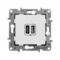 Legrand Etika, белый, зарядное устройство с USB разъемами A-C 672236 фото
