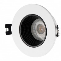 DK3061-WH+BK Встраиваемый светильник, IP 20, 10 Вт, GU5.3, LED, белый/черный, пластик DK3061-WH+BK фото