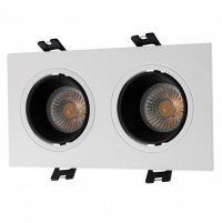 DK3072-WH+BK Встраиваемый светильник, IP 20, 10 Вт, GU5.3, LED, белый/черный, пластик DK3072-WH+BK фото