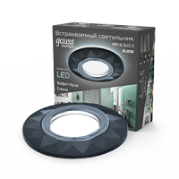 Gauss Светильник Backlight BL058 Круг Гран. Графит/Хром, Gu5.3, LED 4100K BL058 фото