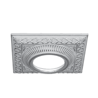 Gauss Светильник Antique Gu5.3 1/50 квадрат, белый/серебро CA029 фото
