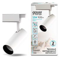 Gauss Светильник трековый цилиндр 12W 950lm 4000K 180-220V IP20 55*190мм белый угол 24? LED TR064 фото