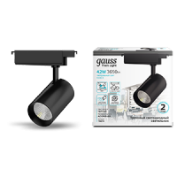 Gauss Светильник трековый цилиндр 42W 3650lm 4000K 180-240V IP20 90*240мм черный угол 24? LED TR074 фото