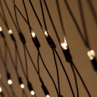 ЭРА ERAPS-SK3 Гирлянда 150LED Сеть 1,5м*2м, теплый белый свет, бел. мерц, черный каучук, 220В, IP65 Б0051895 фото