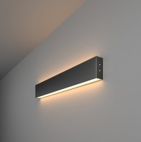Elektrostandard 101-100-40-53 / Линейный светодиодный накладной двусторонний светильник 53см 20W 3000K черная шагрень a042923 фото