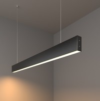 Elektrostandard 101-200-30-103 / Линейный светодиодный подвесной односторонний светильник 103см 20W 3000K черная шагрень a042948 фото