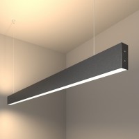 Elektrostandard 101-200-40-128 / Линейный светодиодный подвесной двусторонний светильник 128см 50W 4200K черная шагрень a042946 фото