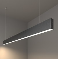 Elektrostandard 101-200-30-128 / Линейный светодиодный подвесной односторонний светильник 128см 25W 4200K черная шагрень a042952 фото