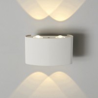 1555 TECHNO LED / Светильник садово-парковый со светодиодами TWINKY DOUBLE белый a038419 фото