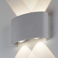 1555 TECHNO LED / Светильник садово-парковый со светодиодами TWINKY DOUBLE серый a038416 фото