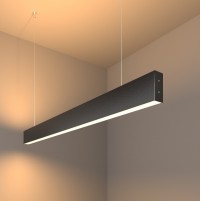 Elektrostandard 101-200-40-103 / Линейный светодиодный подвесной двусторонний светильник 103см 40W 3000K черная шагрень a042942 фото