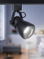 ЭРА Трековый светильник однофазный TR38-GU10 BK MR16 черный под лампу Б0053308 фото