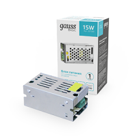 Gauss Блок питания Basic 12V 15W IP20 1/200 BT500 фото
