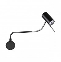 4381/1W HIGHTECH ODL23 173 черный/хром/металл Настенный св-к выкл. на плафоне IP20 LED GU10 10W GIGI 4381/1W фото