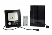 ЭРА Прожектор светодиодный уличный на солн. бат. 20W, 350 lm, 5000K, с датч. движения, ПДУ, IP65 (6/ Б0049545 фото