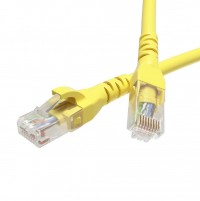 DKC Патч-корд неэкранированный CAT6A U/UTP 4х2, LSZH, жёлтый, 1.0 м RN6AUU4510YL фото