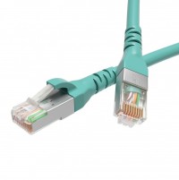 DKC Патч-корд экранированный CAT6A S/FTP 4х2, LSZH, бирюзовый, 1.5 м RN6ASF4515AQ фото